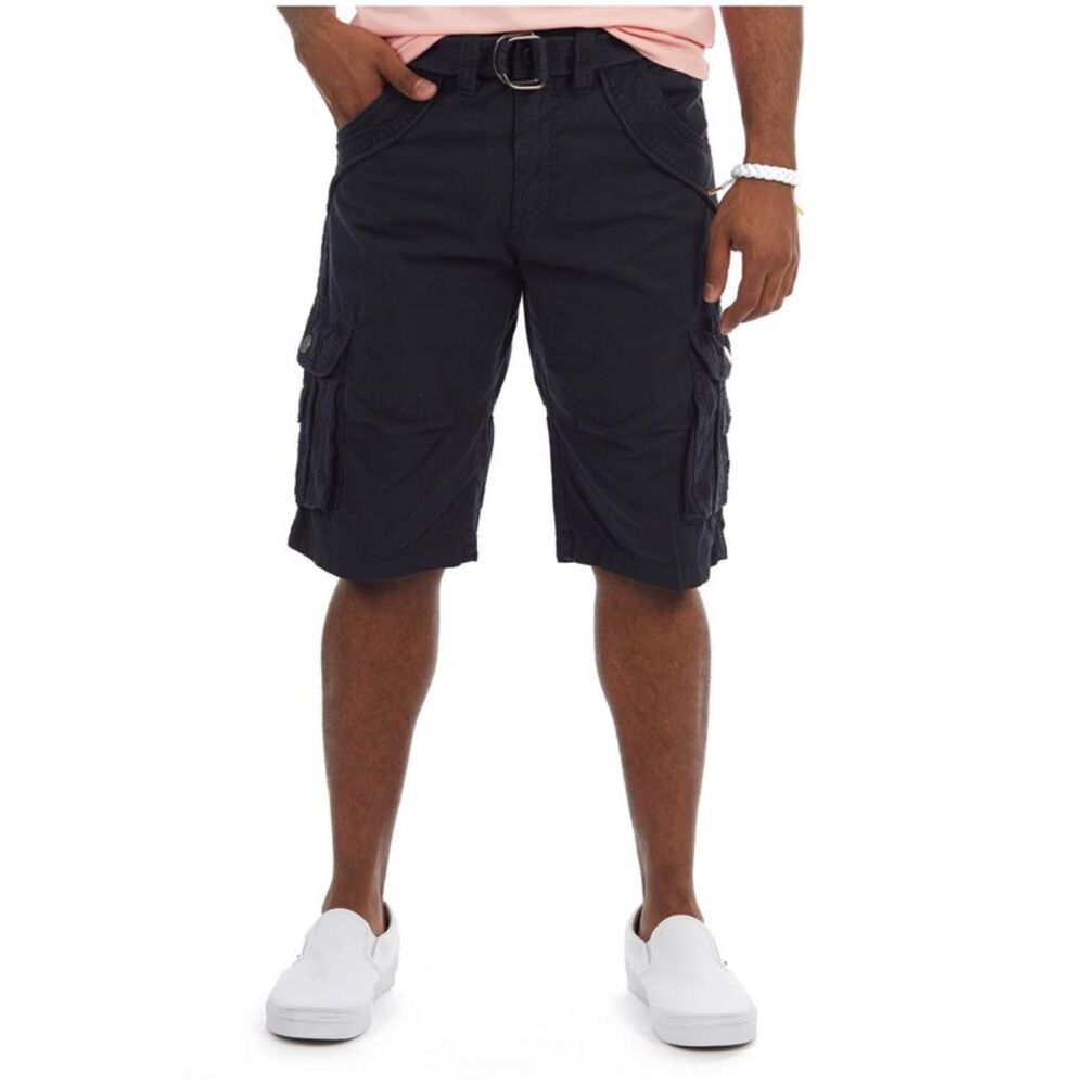 XRAY Mens Belted Double Pocket Casual Cargo Shorts, NWT